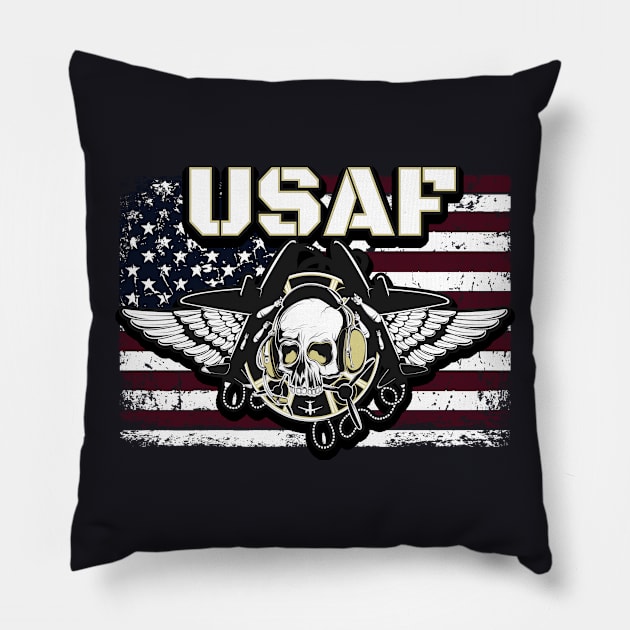 USAF Soldier Air Force Pillow by Foxxy Merch