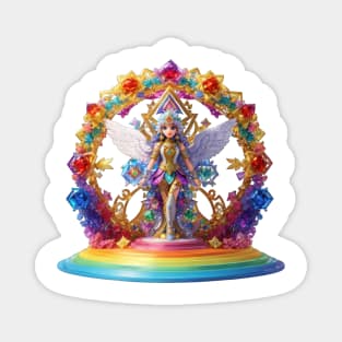 Rainbow Crystal Angel Diorama Magnet