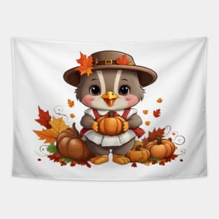 Thanksgiving Cute Turkey Tapestry