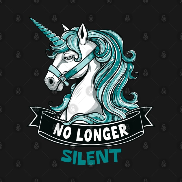 No Longer Silent, Unicorn, Sexual Assault Awareness Month by Adam Brooq