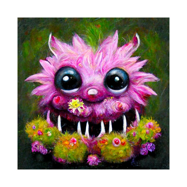 Cute plant monster painting by Fluffypunk