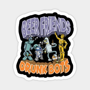 Beer Friends Drunkbots Magnet