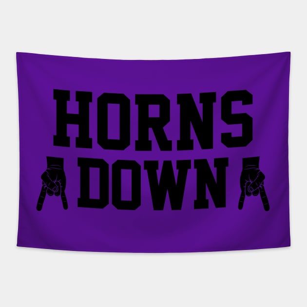 Horns Down - Purple/Black Tapestry by KFig21