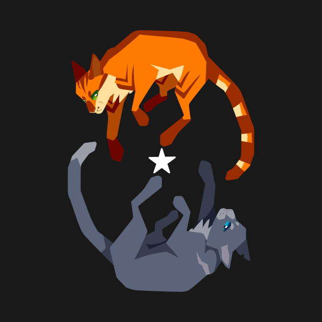 Fireheart and Bluestar by Tigerparadise