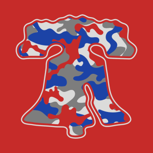 Philadelphia Red White and BLue Liberty Bell Camo Philly Fan Favorite T-Shirt