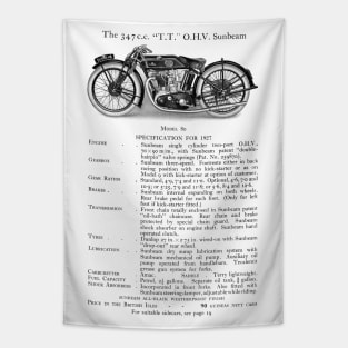 Sunbeam motorbike catalogue  1927 Tapestry