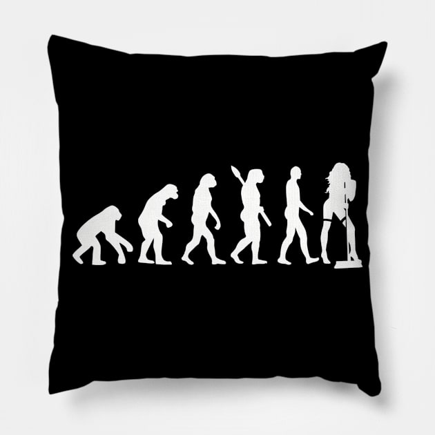 Cleaning lady evolution Pillow by Designzz