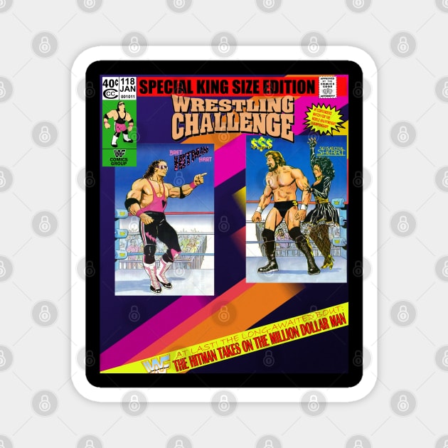 Wrestling Challenge Comic Magnet by Meat Beat