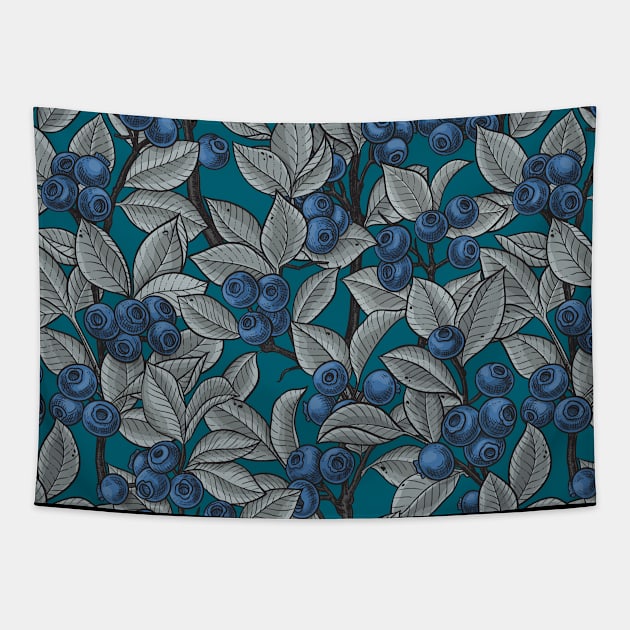 Blueberry garden Tapestry by katerinamk