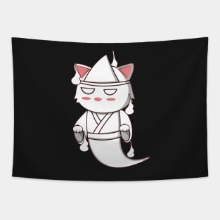 Kawaii Yurei Ghost Cat Tapestry