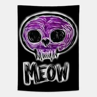 Kitty Skull Meow Tapestry