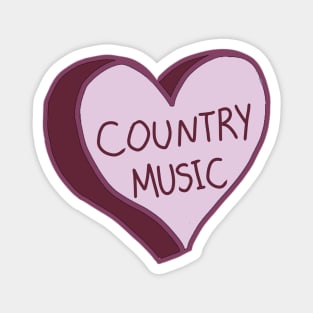 Country Music Purple Heart Magnet