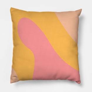 Boho abstract orange swirl pattern Pillow