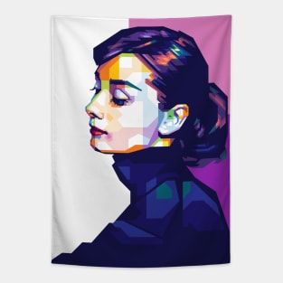 Audrey hepburn WPAP Pop Art Tapestry