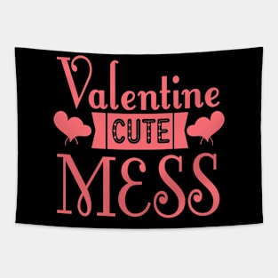 valentine cute mess t-shirt Tapestry