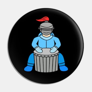 Cute hand drum knight Pin