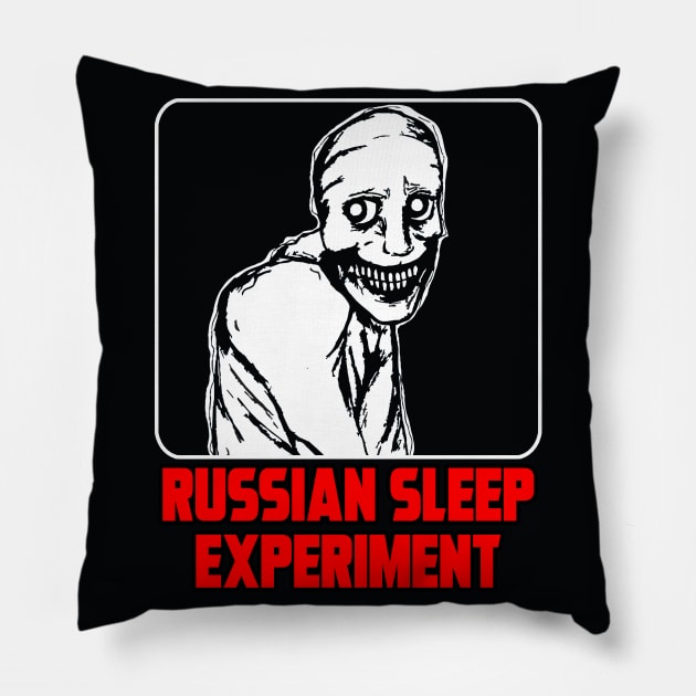 RUSSIAN SLEEP EXPERIMENT Pillow by theanomalius_merch