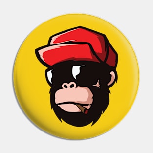 the smoking ape Pin