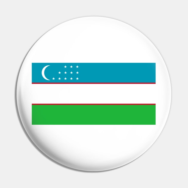 Flag of Uzbekistan Pin by COUNTRY FLAGS