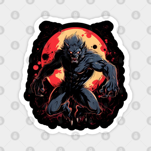 Scary Werewolf Full Moon Halloween Costume Horror Werewolf Magnet by The Full Moon Shop