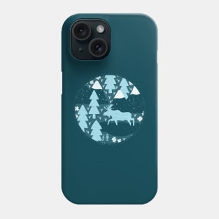 Mountain Moose (Arctic & Denim) Phone Case