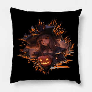 Halloween Witch Girl Pillow