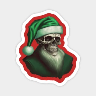 Green Santa the Skeleton Magnet