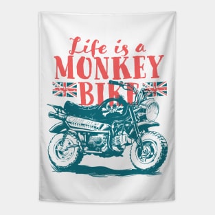 Life is a Monkey Bike Tapestry