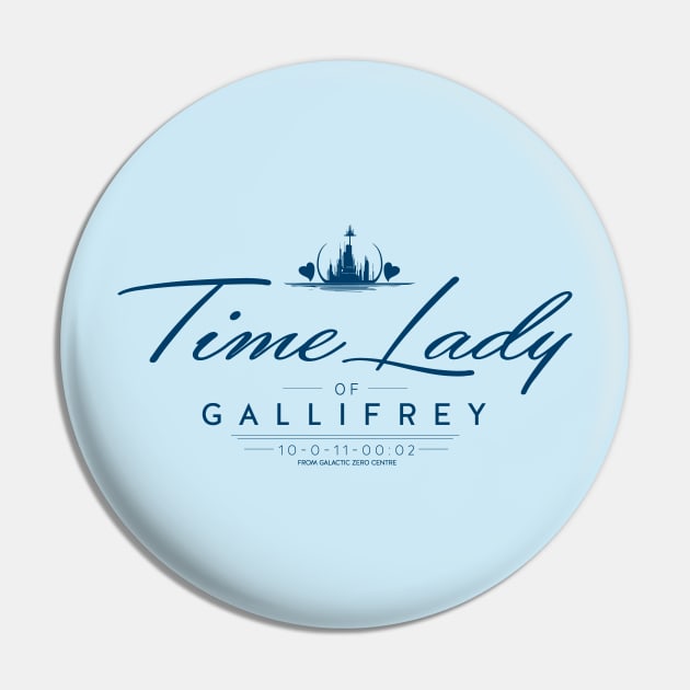 Time Lady - blue print Pin by zellsbells