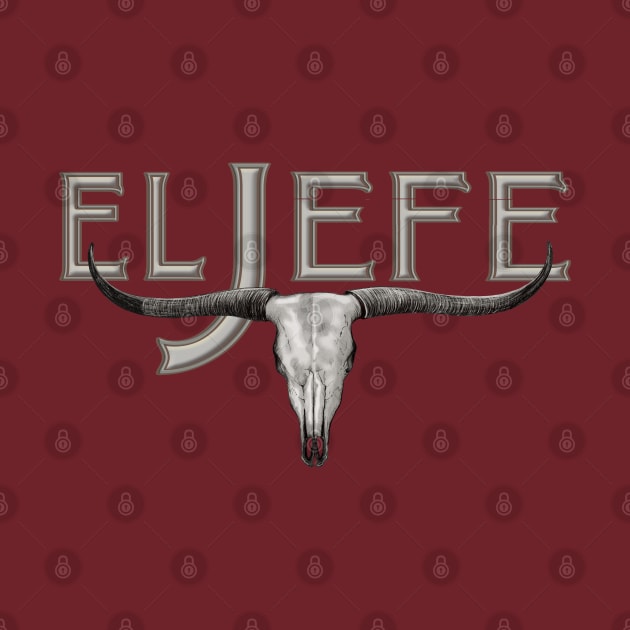 El Jefe longhorn skull by Dual Rogue