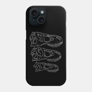 Daspletosaurus Tarbosaurus Tyrannosaurus Rex fossil skulls Phone Case