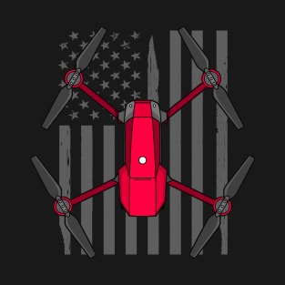 Drone Flag Patriotic Quadcopter UAS UAV Drone Pilot T-Shirt