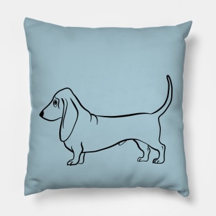 Standing Basset Hound Pillow