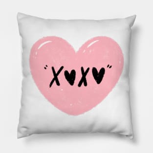 Xoxo pink heart Pillow