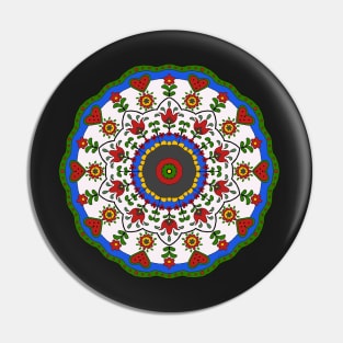 Folk Art 2 Mandala Pin