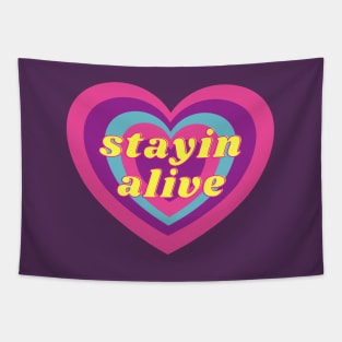 Staying Alive Heart Tapestry