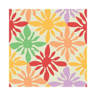 Matisse Flower Cutout Pattern - Bright Colorful T-Shirt