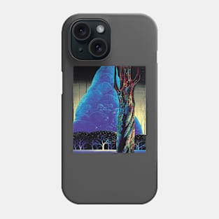 "Blue Mountain Fields" by Eyvind Earle Phone Case