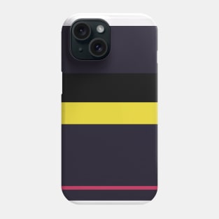 The onliest fuse of Very Light Pink, Raisin Black, Smoky Black, Dark Pink and Piss Yellow stripes. Phone Case