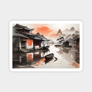 chinese themed art Magnet