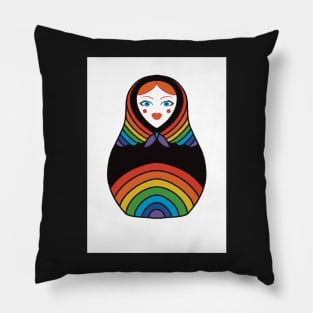 Rainbow Russian Doll Pillow