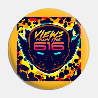 The Orange & Blue Views From The 616 Logo Pin