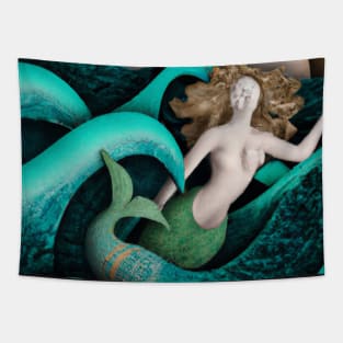 The Mermaid art for sea lovers and ocean lovers who love the ocean and sea creatures Tapestry