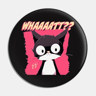 Oblivious Funny Cat Pin