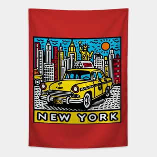 New York Cab Tapestry