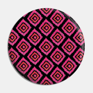 Watercolor Ikat Pattern - Orange and Pink Pin