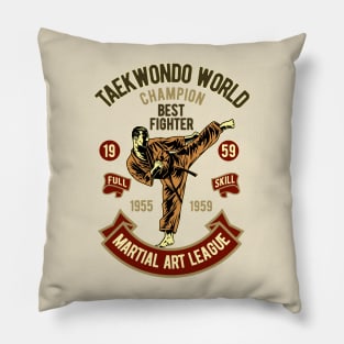 Vintage Taekwondo World Pillow