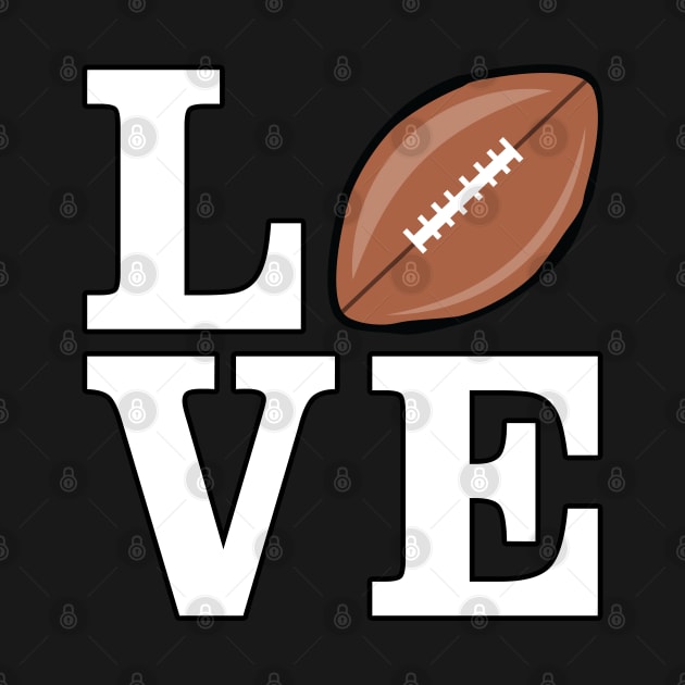 I Love American Football by DesignWood-Sport