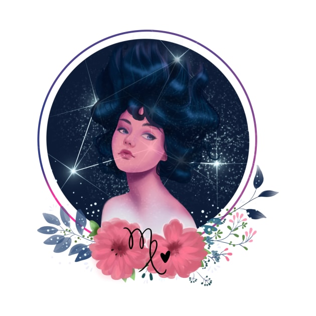 Virgo Zodiac Sign by Hameo Art