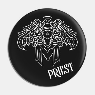 Priest Crest (White) Pin